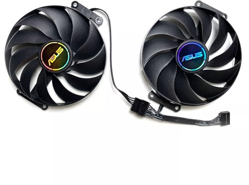 ASUS GeForce RTX 4070 4060 Ti DUAL Graphics Card Replacement Fan (90mm), 7-Pin Graphics Card Cooler, VGA Card Replacement GPU Fan FD9015U12D (Full Set (A+B))