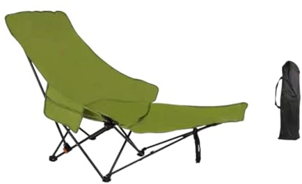 Ronyme Klappstuhl Loung Stuhl Lounger faltbar stabile leichte Liegestuhl Liege für Park -Picknick -Camping außerhalb der Terrasse, GrÜn