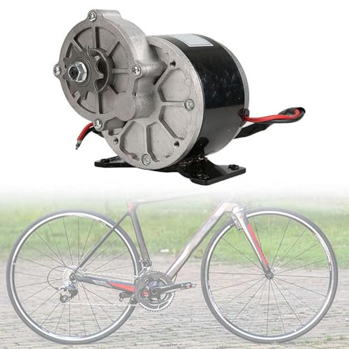 Motor de reducción de engranaje Sustvita 12V 250W, motor de CC cepillado con alto torque con 9 dientes Sprocket para el kit de conversión de ciclo E