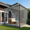 BTTO Rideaux d'extérieur, Lot de 2 Rideau Voilage Moustiquaire Exterieur Lumière Filtrer Transparent avec Bricolage Réglable pour Patio, Jardin, Gazebo, Gris, L160 X H305 cm