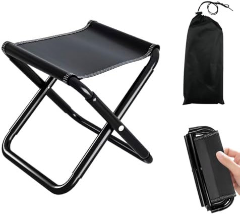 Puasok Sgabello da Campeggio Pieghevole, Sgabello da Pesca Pieghevole, Camping Sgabello Pieghevole, sgabello pieghevole all'aperto per la pesca,il campeggio, i viaggi, le escursioni, il giardino