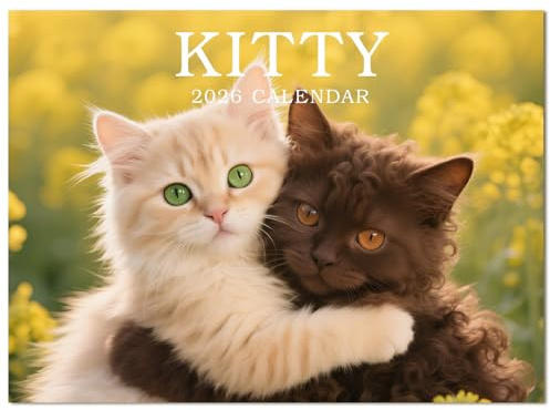 2026 Wall Calendar, Monthly Calendar Planner, Jan 2026 - Dec 2026, Hanging Calendars, Desk Accessories and Office Organization for Home, School, Office, (8.5 x 11) (Cat)