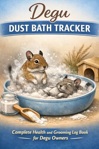 Degu Dust Bath Tracker: Complete Health and Grooming Log Book for Degu Owners: Daily Care Journal to Monitor Fur Quality, Skin Health, Bath Frequency, ... Degu Health Organizer and Care Planner