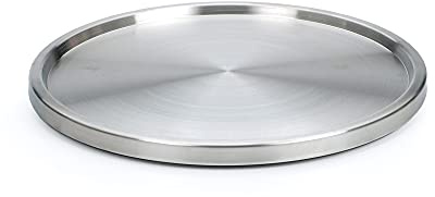RSVP International Turn-1 Turntable Lazy Susan, Stainless Steel, 10.5 | Handy in Cabinet, Refrigerator or on Counters | Organize Spices, Canned Foods, Pots, Pans, Dinnerware