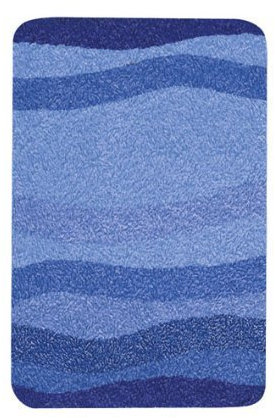 Kleine Wolke 5510791427 Miami Badteppich Polyacryl blau, blau, 65 x 115 cm