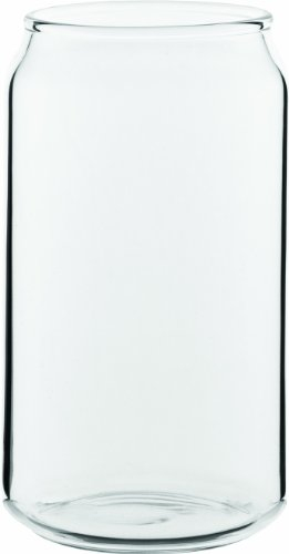 Utopia Beer Can Glass 14oz / 400ml - Pack of 6 | Novelty Beer Glasses, Drinks Can Glasses