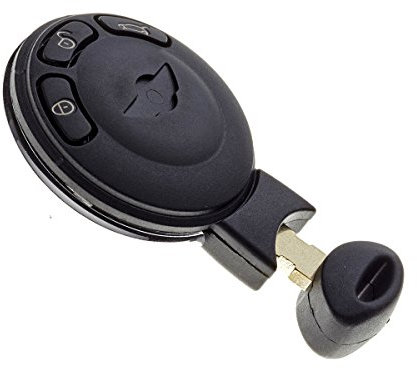 JONGO - Coque de Clé avec Lame Compatible avec Mini Cooper, Clubman, Hatch, One, Cooper D | Boitier Clef Plip Voiture Télécommande 3 Boutons