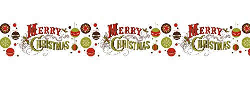 Ursus 59090044 - Masking Tape, Merry Christmas, Klebeband aus Papier, ca. 30 mm x 10 m, einseitig bedruckt, lösungsmittel und säurefrei, ideal für Scrapbooking