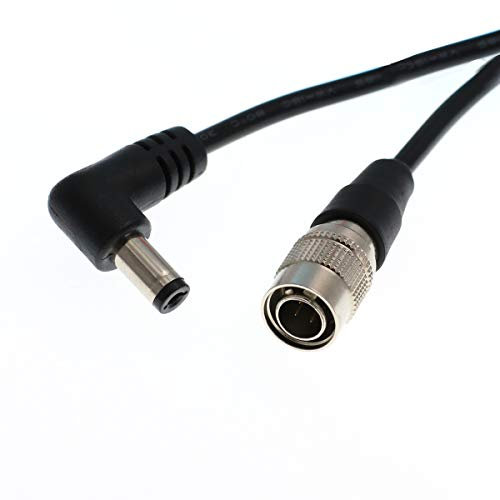 DRRI 4Pin Hirose Male to Elbow 2.1mm DC for Zoom F8/ Small Video Monitors