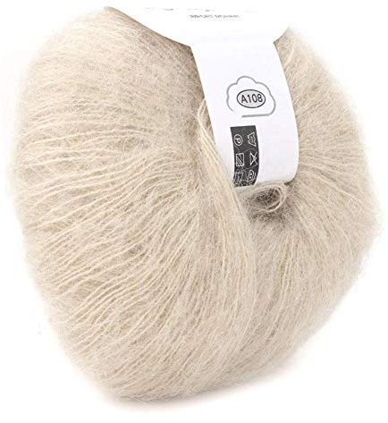 Weiche Mohair Wolle Strickgarn Angora Garn Für DIY Stricken Mit Einer Häkelarbeit Beige