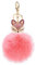 Schlüsselanhänger Süß Plüsch Ball Taschenanhänger Strass Fuchs Weich bommel Keychain Elegant Plüsch-Kugel Auto-Anhänger Pompom Glitzer Schlüsselring Handtaschenanhänger (# 4)