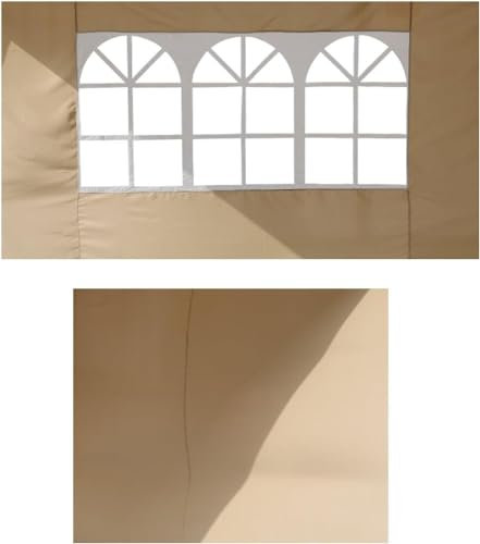 Angel Living 2 Lados Extraíbles para Pabellón Plegable 2.5 x 2.5 m, Carpa Pop-Up Plegable 2.5 * 2.5m con 2 Lados de Telas (Laterales Beige)