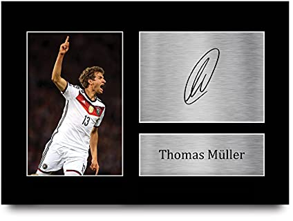 HWC Trading A4 Thomas Müller Deutschland Geschenke gedruckt Autogramm Bild für Fans und Unterstützer der Unterzeichnung - A4