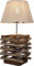 GURU SHOP Tischleuchte/Tischlampe, in Bali Handgemachtes Unikat aus Naturmaterial,Treibholz, Baumwolle - Modell Tara, 60x30x30 cm