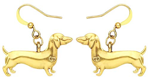 DUOWEI Cute Dackel Hund Ohrringe Dachshund Dangle-Schmuck Geschenke für Frauen Mädchen Kinder