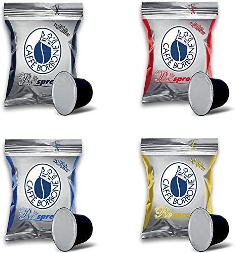 MIX 400 CAPSULES CAFFÈ BORBONE RESPRESSO - 100 MISCELA NERA - 100 MISCELA ROSSA - 100 MISCELA BLU - 100 MISCELA ORO - COMPATIBLES NESPRESSO