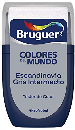 Bruguer Tester Colores del Mundo Pintura para paredes monocapa Escandinavia Gris Intermedio