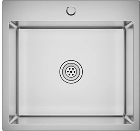 vidaXL Handgemachte Einbauspüle Wasserabfluss in X-Form Edelstahlspüle Spülbecken Küchenspüle Spüle Unterputz Unterbau Einbau Edelstahl