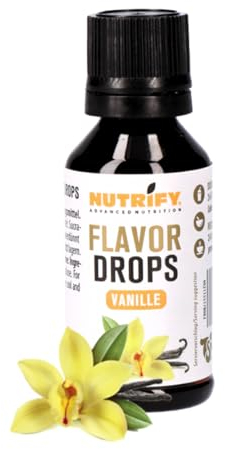 NUTRIFY Flavor Drops Vanille 30 ml, Aromatropfen ohne Kalorien, mehr Vanillegeschmack in Lebensmittel & Getränke, zuckerfrei, fettfrei, vegan, ohne künstliche Farbstoffe
