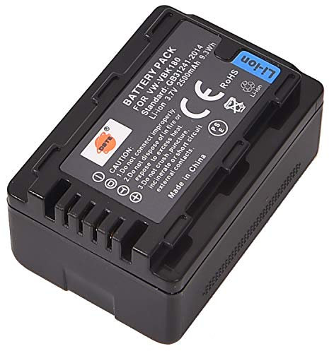 DSTE - Batteria di ricambio compatibile con batterie VBK180 e Panasonic HDC-TM40GK HDC-TM41 HDC-TM45GK HDC-TM25GK HDC-TM55GK HDC-TM60GK HDC-TM80GK HDC-TM90GK