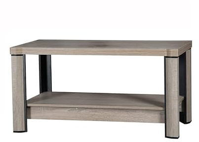 Marmex Dallas D15 - Große Kaffeetisch mit einem Regal unten; moderner couchtisch für das Wohnzimmer (Trüffel Eiche)