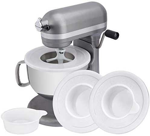 Lot de 2 couvercles de bol pour mixeurs KitchenAid de 6 litres, couvercle de mélangeur compatible avec les modèles Bowl-Lift KV25G et KP26M1X
