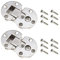 eMagTech Bisagras semicirculares con tornillos de fijación, eje de giro de página de 90 grados, ajustable, bisagra oculta, bisagra de mesa especial, bisagra empotrada