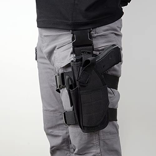 YOCOOL Pistolenholster Waffenholster Tiefziehholster taktisch Links mit Magazintasche, Geeignet für Jagd, Airsoft, Militärspiele, Paintball, Training, Cosplay, Speziell für Linkshänder