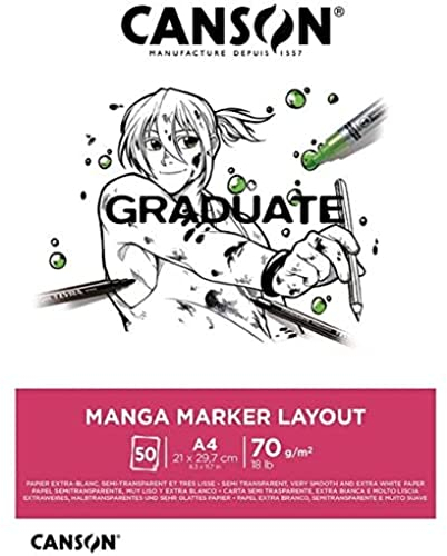 Canson Manga Layout Bloc Encolado A4 50 hojas Extraliso 70g