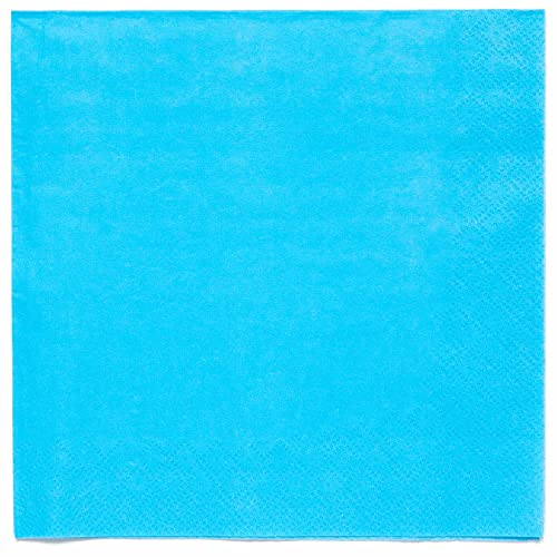 Amscan 9915402-210 - Bright Blue Eco-Friendly Compostable Luncheon Napkins - 20 Pack