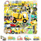 RUNEAY Sticker Kinder 50 Stück, Traktor Aufkleber Baustelle, Bagger, Fahrzeuge Party Mitgebsel Gastgeschenk für Wasserflasche Laptop Album Deko