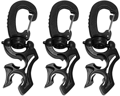 Yuikome 3 StüCk Tauchen Schlauch Halter Clip Tauchen Tauchen Doppel BCD Schlauch Clip mit Schnapp Verschluss für Tauchen Schnorchel ZubehöR