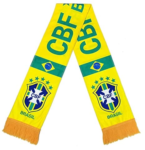 Brazil Football Fans Scarf for World Cup Qatar 2022, World Cup Brazil Fans Scarf, Brazil Football Supporters Scarf Bar Scarf, World Cup Brazil Fans Decorations Souvenir for Adult