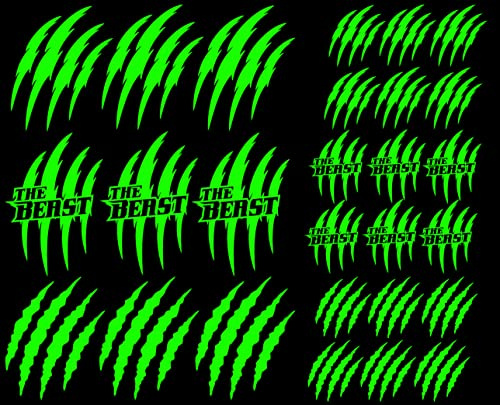 27x Monster Kralle Sticker Aufkleber Motorrad Auto JDM OEM SkateTuning xxxx