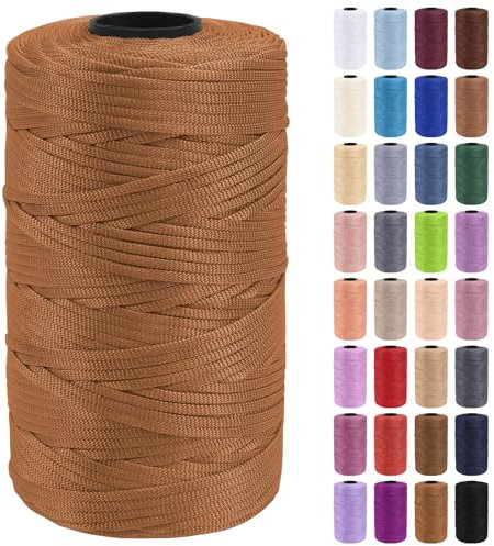 Uiopa Hilo Macrame 3mm x 200m Cuerda Macrame Polipropileno Plano Hilo de Ganchillo para Bolsos a Crochet, Bolso de Mano, Sombrero, Manualidades, Envolver Regalo, Proyecto de Bricolaje