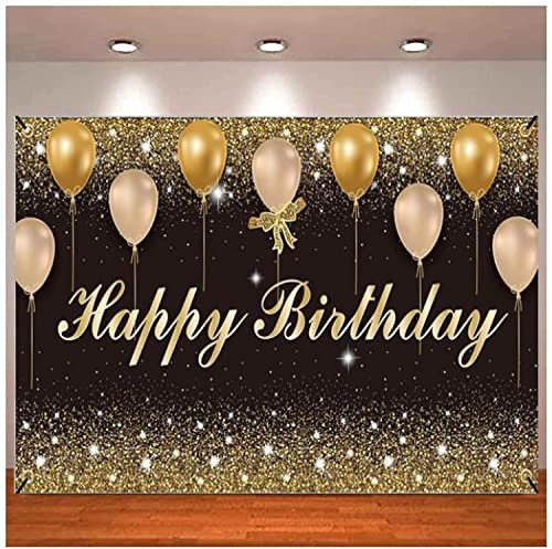 Happy Birthday Party Banner Luftballons Fotografie Hintergrund Dekorationen Zubehör Hof Zeichen Hintergrund für Frauen Lady Mädchen weiblich 240X180cm