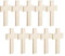 HOMSFOU 10 Stück Kreuz-Holzausschnitte Unbemalt Kreuzförmige Hängende Ornamente Leere Scheiben Verzierungen Hängende Baum-Feiertagsausschnitte Für Hochzeit Weihnachten Party-Dekoration
