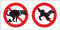 Pubblimania Prohibición de caca y pipí para perros y animales | Cartel de aluminio para exterior e interior, grosor 3 mm, 29 x 14,5 cm (no pipí ni caca)