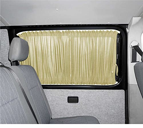 OMAC Vorhänge Gardinen kompatibel mit Citroen Jumper 2006-2021 L2 Langer Doppelhecktür Beige 14x