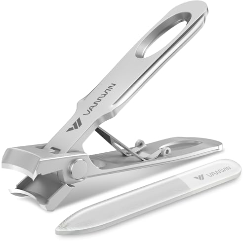 Coupe Ongle, VANWIN Coupe Ongle Professionnel Pour Ongles épais avec 15mm Ouverture Large de la Mâchoire et Récupérateur, Pince Coupe Ongle Pied Acier inoxydable pour Hommes et Femmes