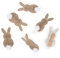 Logbuch-Verlag 6 Ostern Dekoklammern Osterhase Clips aus Holz & Jute braun Natur Holzklammer Osterdeko 3,5 cm