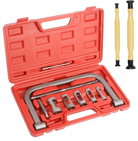 YUANYUU 10-Teiliges Kit Ventilfederspanner, Federspanner Kfz, Werkzeuge, Tool, Kfz Spezialwerkzeug, Federspanner Auto, Federspanner Auto, Ventilschaftdichtung Werkzeug