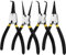 VIVIIHOO Set di 4 pinze per anelli elastici per interni ed esterni, pinze per anelli di sicurezza in versione dritta/curva, resistenti e comode da usare