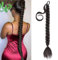 Gledola Lange Geflochtene Pferdeschwanz Verlängerung 30 Zoll Pre Stretched Flechten Haar Extensions DIY Geflochtene Pferdeschwanz Synthetische Haar Stück (Tiefbraun, 30 Zoll)