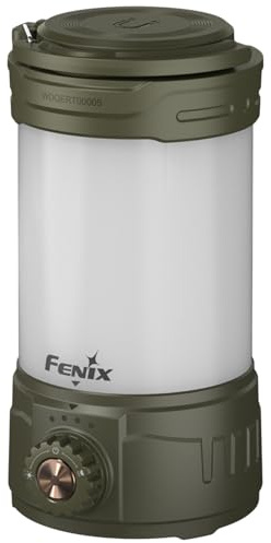 Fenix CL26R Pro LED Campingleuchte + Powerbank max. 650 Lumen Weißes und Rotes Licht mit 5.000mAh Akku und USB-C aufladbar Gehäusefarbe Olivgrün