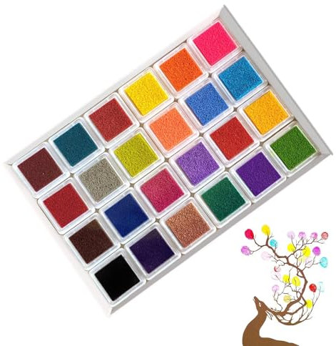 TROONZ Safe Finger Paints - Finger Drawing Kit,24 Colors Safe Paint, Funny Art Painting Crafts for Boys and Girls, Children Birthday Gift