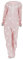 Generisch Schnittschutzhose Damen Damen-Pyjama mit Sternenmuster, einteilig, warme Basic-Loungewear Durchsichtiges Kleid Sexy (Pink, XL)