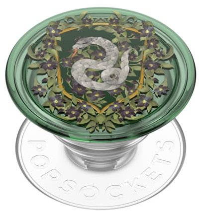 PopSockets: Phone Grip with Expanding Kickstand, Adhesive Grip, Harry Potter - Slytherin Floral Crest