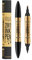 2-in-1 Waterproof Eyebrow Pencil and Eyeliner, 4 Micro-Fork Tip Microblading Pen, Long-Lasting, Smudge-Proof (Deep Brown)