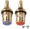 Ragyzity 2 Pcs Replacement Tap Valves Brass, Mixer Tap Cartridge Replacement with Screws， Universal 1/2 Replacement Tap Valves, Tap Glands Seals Repair Kit for Bathroom Kitchen Tap